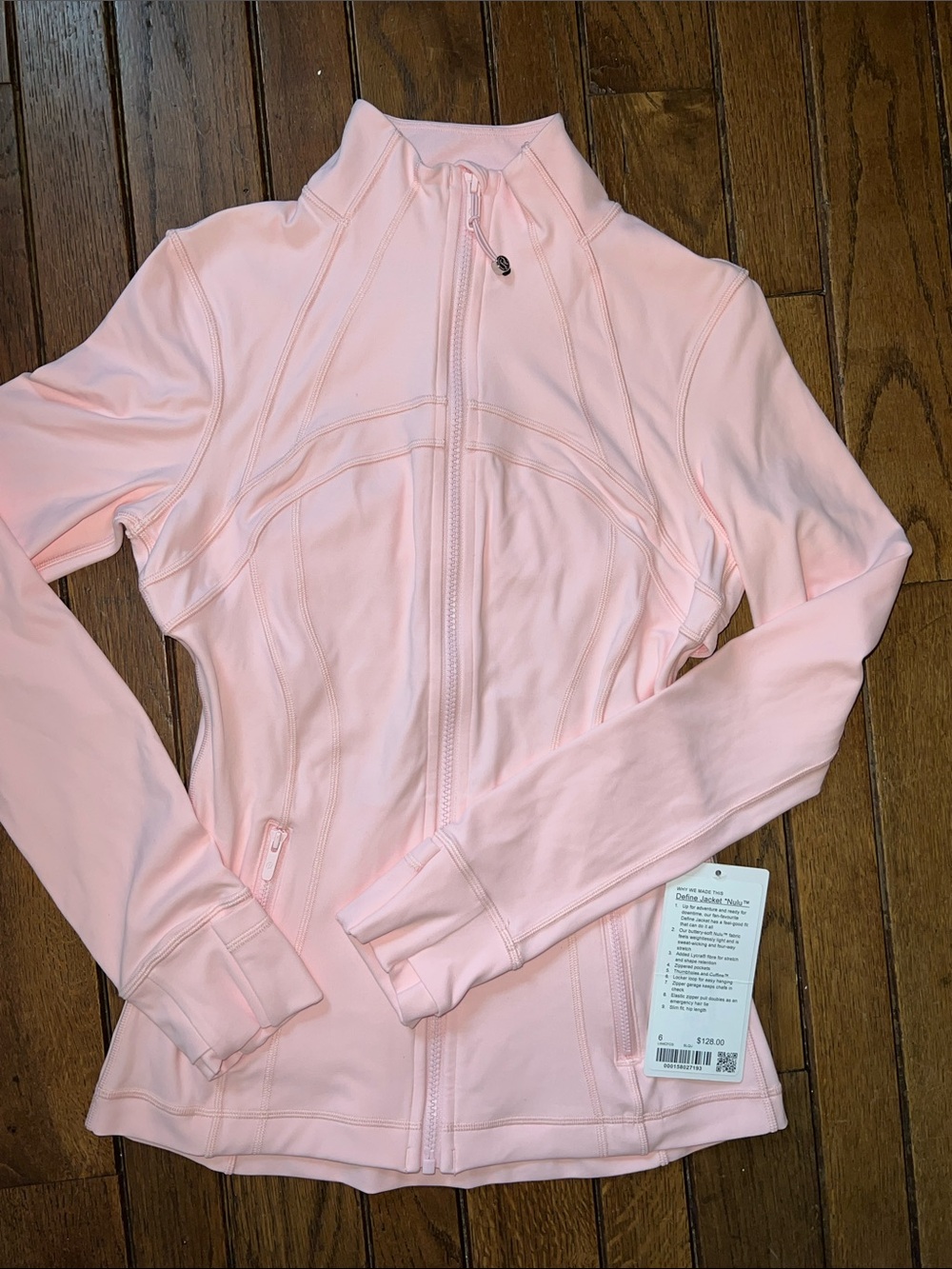 Lululemon Blush Quartz Pink Define Jacket Nulu Size 8 NEW WITH TAGS NWT